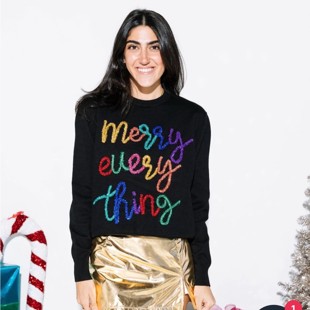 Never worn Queen of sparkles sweater! Merry Everything